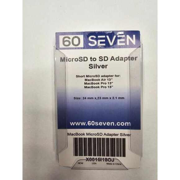 Short MicroSD To SD Adapter Silver For MacBook Air/Pro 13" & 15" - Picture 4 of 4